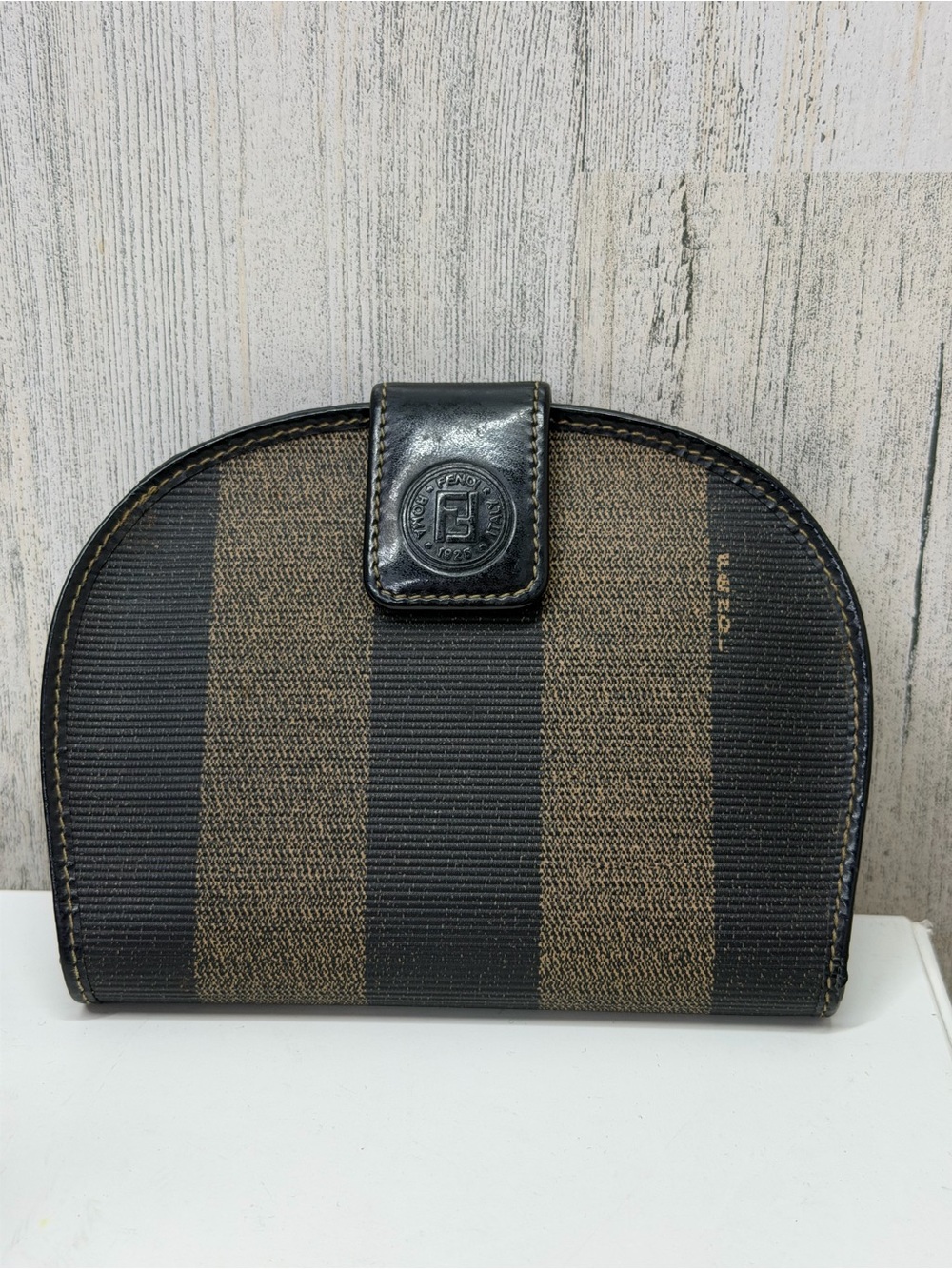Vintage Fendi Pequin Striped Dome Wallet - Picture 2 of 13